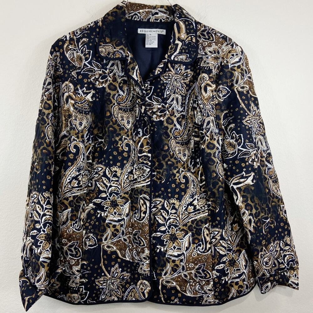 Requirements | Black And Brown Quilted Blazer | XL